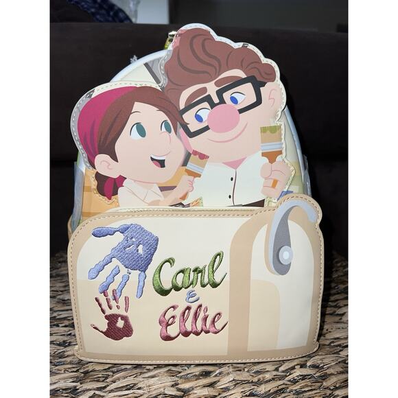 Loungefly Disney Pixar Up Carl & Ellie Mailbox Mini Backpack Wallet - Picture 2 of 11